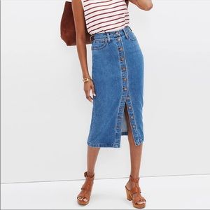 Madewell Midi Denim Jean Skirt